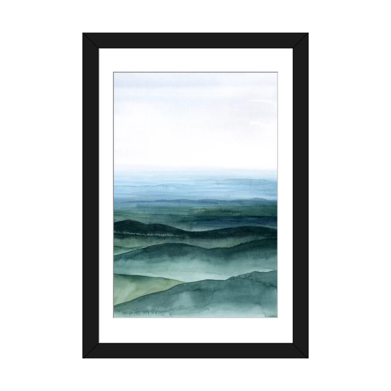 « plan view i », impression sur toile, Papier beaux-arts encadré noir, H 24 po x l 16 po x P 1 po, Blanc