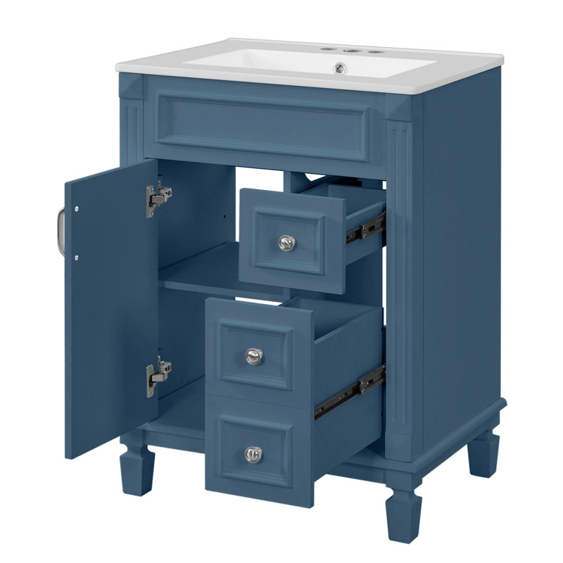 Meuble-lavabo 24 po avec lavabo en céramique