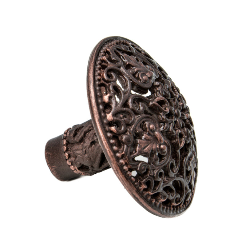 Juliane Grace large knob in Gilded Mercury, Oil Rubbed Bronze