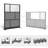 Expanse Modular Wall with Black Frame - 53" x 70" Starter Wall