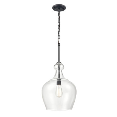 1 lumière 12 po Luminaire suspendu moderne en or