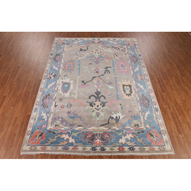 Tapis unique 11 pi 9 po x 8 pi 9 po Eroftei - beige et ivoire