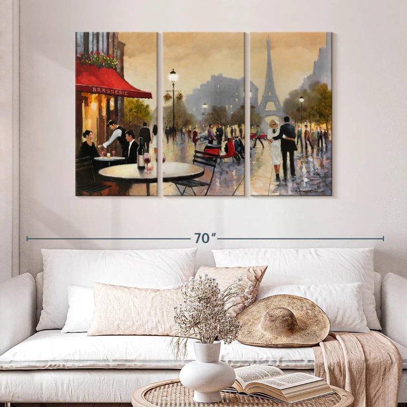 Sireci Couple's Paris Stroll, 32" H x 50" W