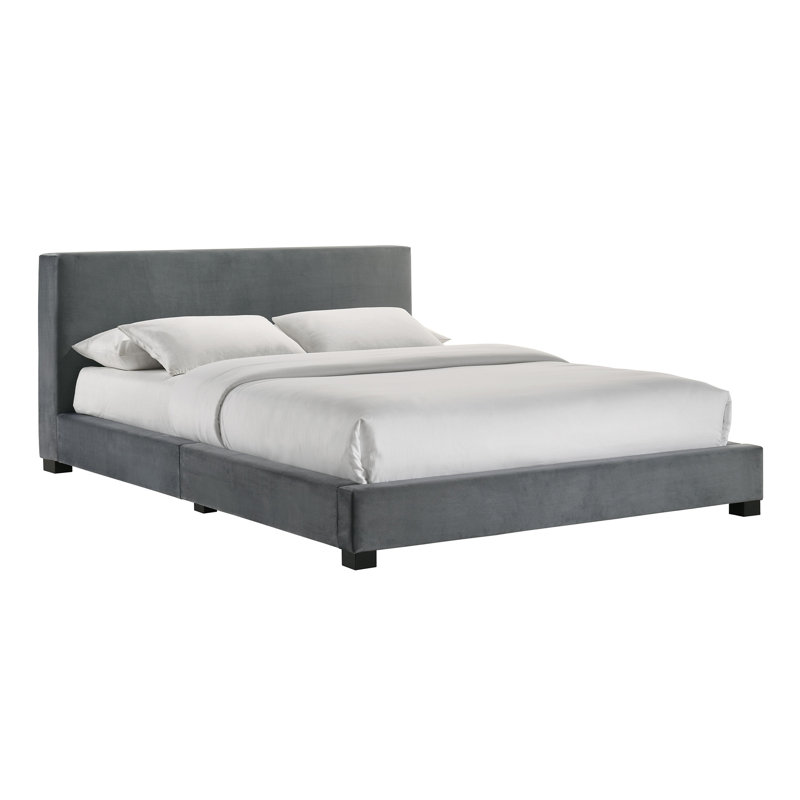 Lit Natalie UPH en velours gris, Double TG
