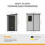 5x4 FT Pent Roof Garden Plastic Storage Shed