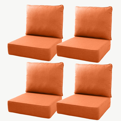 Ensemble de coussins épais de 6 po Ancolonia - Coussins de siège / dossier pour fauteuils pivotants et fauteuils (ensemble de 4)