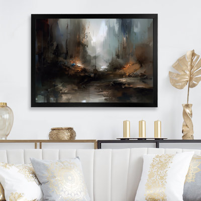 «Misquamiqueut Delicate Brushstrokes Abstract I», reproduction sur toile