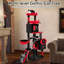 Gothic Cat Tree for Indoor Cats with 2 Cat Condos & 2, Dangling Balls