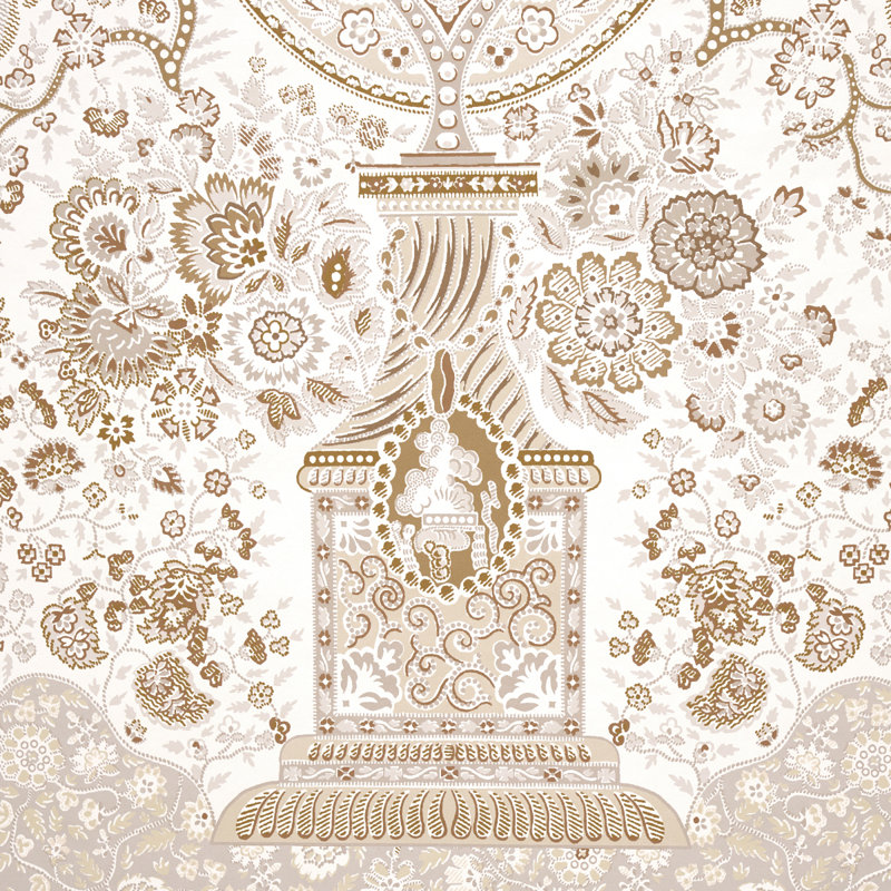 Colmery Paisley Panel Set, Parchment