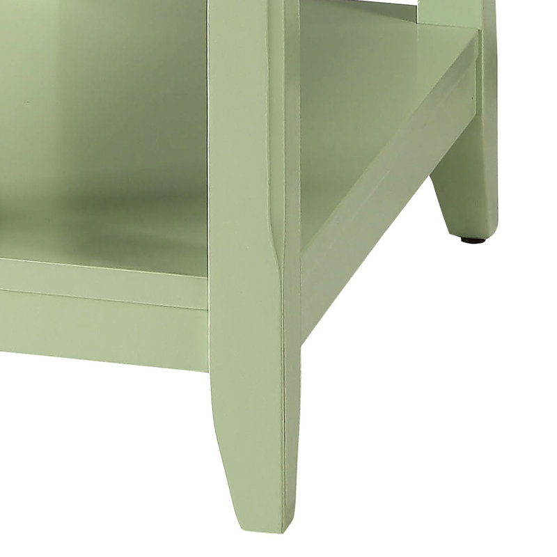Table d'appoint rectangulaire en bois avec tiroir et tablette supplémentaire pour l'intérieur