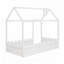 Structure de lit en bois avec clôture-738509981