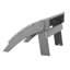 Repose-pieds de patio en PEHD Adirondack 16,9 po x l 18,9 po x H 13 po gris