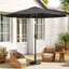 300cm Large Solar Powered LED Patio Umbrella for Outdoor Garden Patio without Base-1684511765