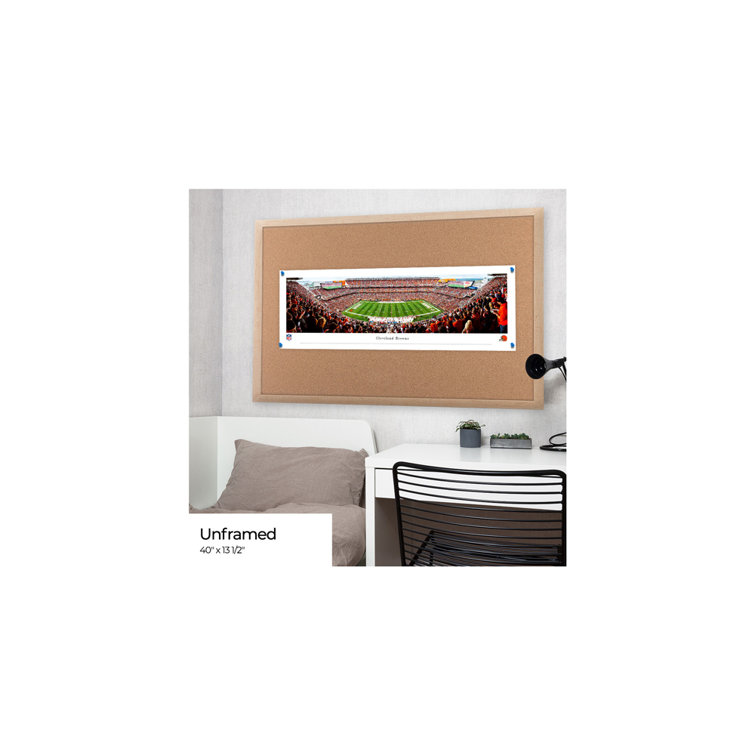 Blakeway Panoramas Cleveland Browns NFL Football Black Framed 15.5-in H x 42-in  W Sports Paper Print in the Wall Art department at