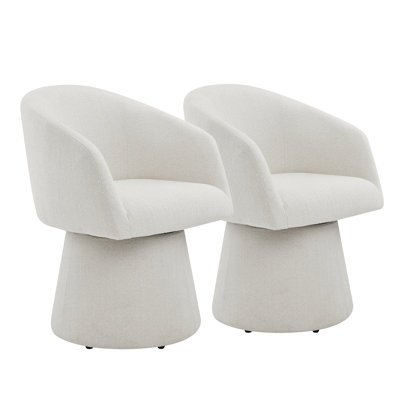 Kyo Chenille Upholstered Barrel Chair (Set of 2)