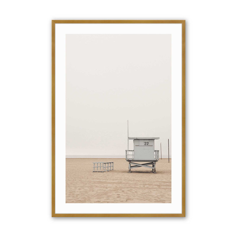 Sandy Sentinel, impression sur rouleau, Cadre doré poli, H 15,25 po x l 12,25 po x P 1,25 po