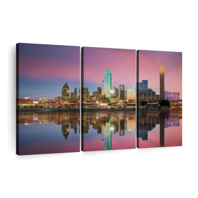 «Amazing Dallas Skyline», 3 pièces
