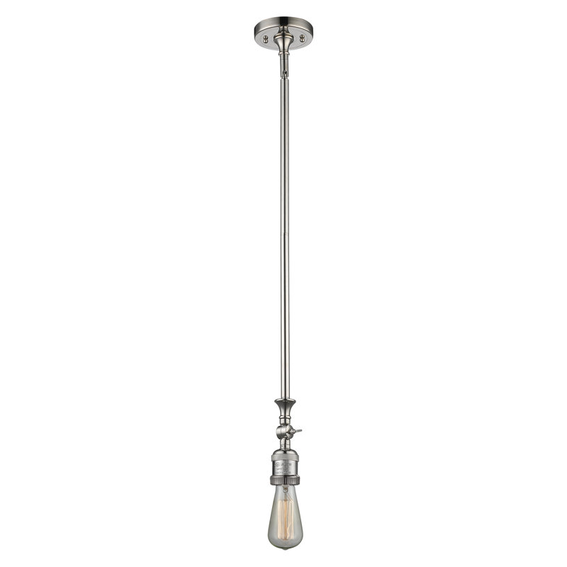 Lavender Hill 1 - Light Single Pendant, 6 Watt Vinage LED Bulb, Polished Nickel, Polished Nickel