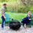 Jahidul Crossweave Round Wood-Burning Steel Outdoor Fire Pit with Screen-348244416-348244430