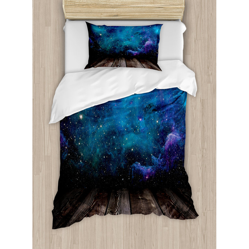 Galaxy Modern & Contemporary Polyester Duvet Cover, Twin