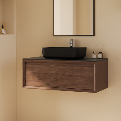 Meuble-lavabo moderne 48 po brun