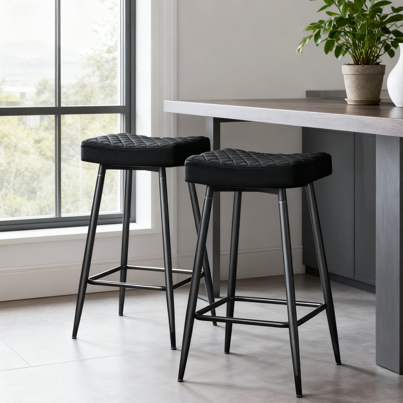 Kanisha 70 Stool, Black