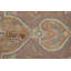 Tapis traditionnel brun à motif floral 9 x 13
