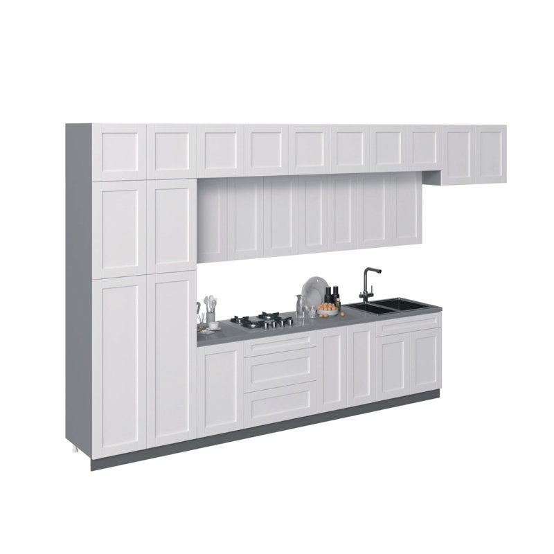 Cuisine moderne pleine grandeur en panneau de fibres à densité moyenne WALLKITCHENS FK-Serene l 180 x P 107 x H 96 