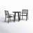 2-Person Metal Patio Dining Set with Round Table