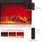70" TV Stand With Electric Fireplace,Vintage Double Door Fireplace Cabinet For Living Room,Bedroom,Music Player/Entertainment Center, Adjustable Color/Temperature-450946666-450946667