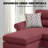 Reversible 2-piece Sectional Sofa With Chaise & Velvet Upholstery-688264471