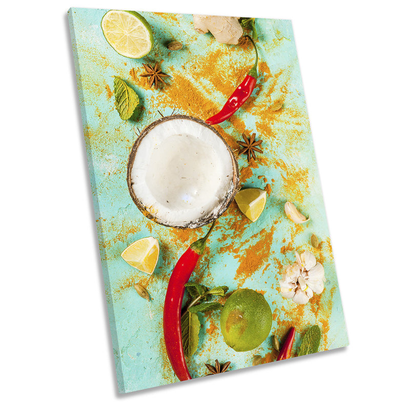 Chilli Coconut Spices Kitchen Picture - Wrapped Canvas Art Prints, 45.7" H x 30.5" W x 2" D