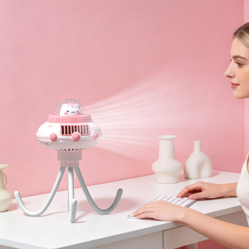 Mini ventilateur de bureau kbndieu pour le bureau Refroidissements rapides Débit d'air élevé pour les dortoirs des étudiants