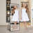 Full-Length LED Illuminated Vertical Mirror with Dimming, Slim Aluminum Frame and Wall Bracket, 64x21 Inch