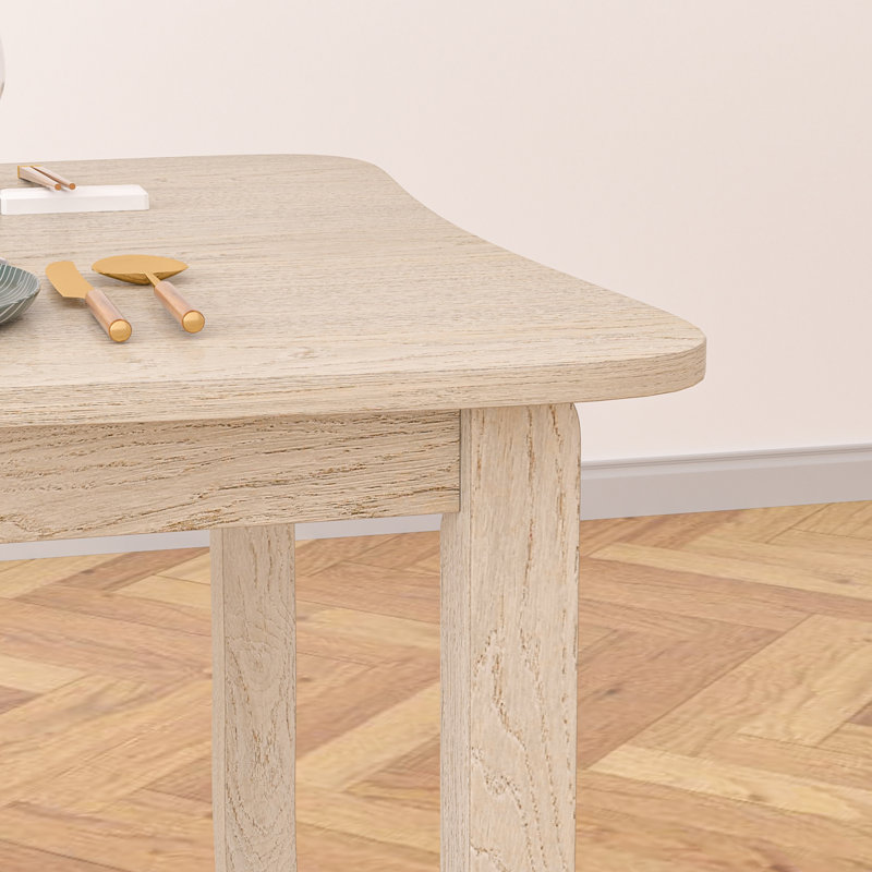 Ensemble de table de salle à manger en bois massif 5 pièces pour 4 personnes Bovill