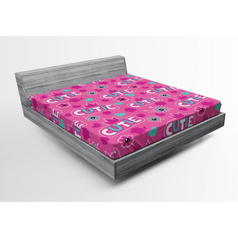 Feminine Microfiber Fitted Sheet, Queen Fitted Sheet