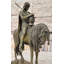 Statue de bronze du chevalier en armure à cheval du roi Arthur 15 po x 12 po