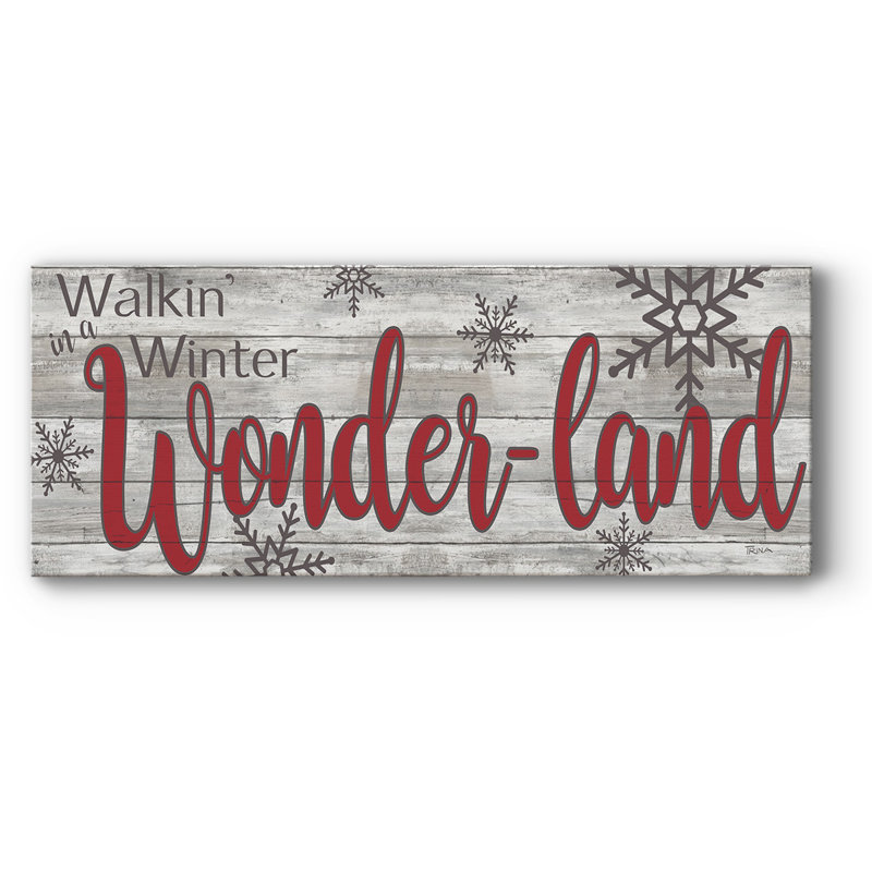 «Winter Wonderland on Canvas», art textuel, H 20 po x l 50 po x P 1,5 po
