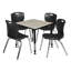 Ensemble de table de salle à manger et de chaises Kee Square-73412836-73412842