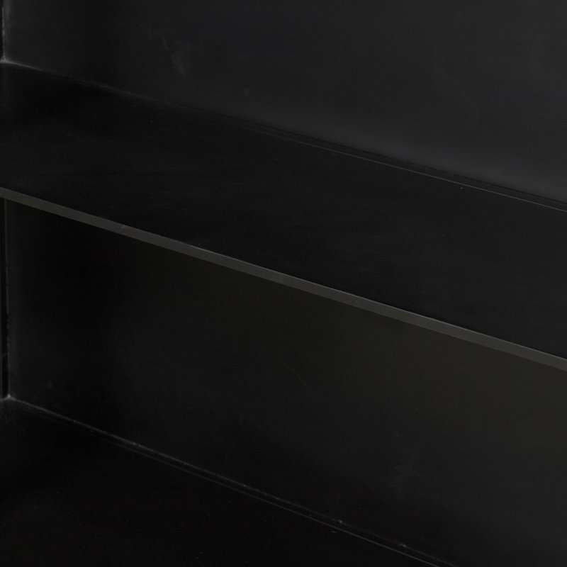 Black Iron and Glass Arched Curio Cabinet