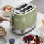 Swan  Retro 2 Slice Toaster with 6 Browning Levels for Toast, Bagels, Breakfast Muffins, Defrost/Reheat/Cancel, Hidden Cord Storage, Non-Slip Feet, 930W