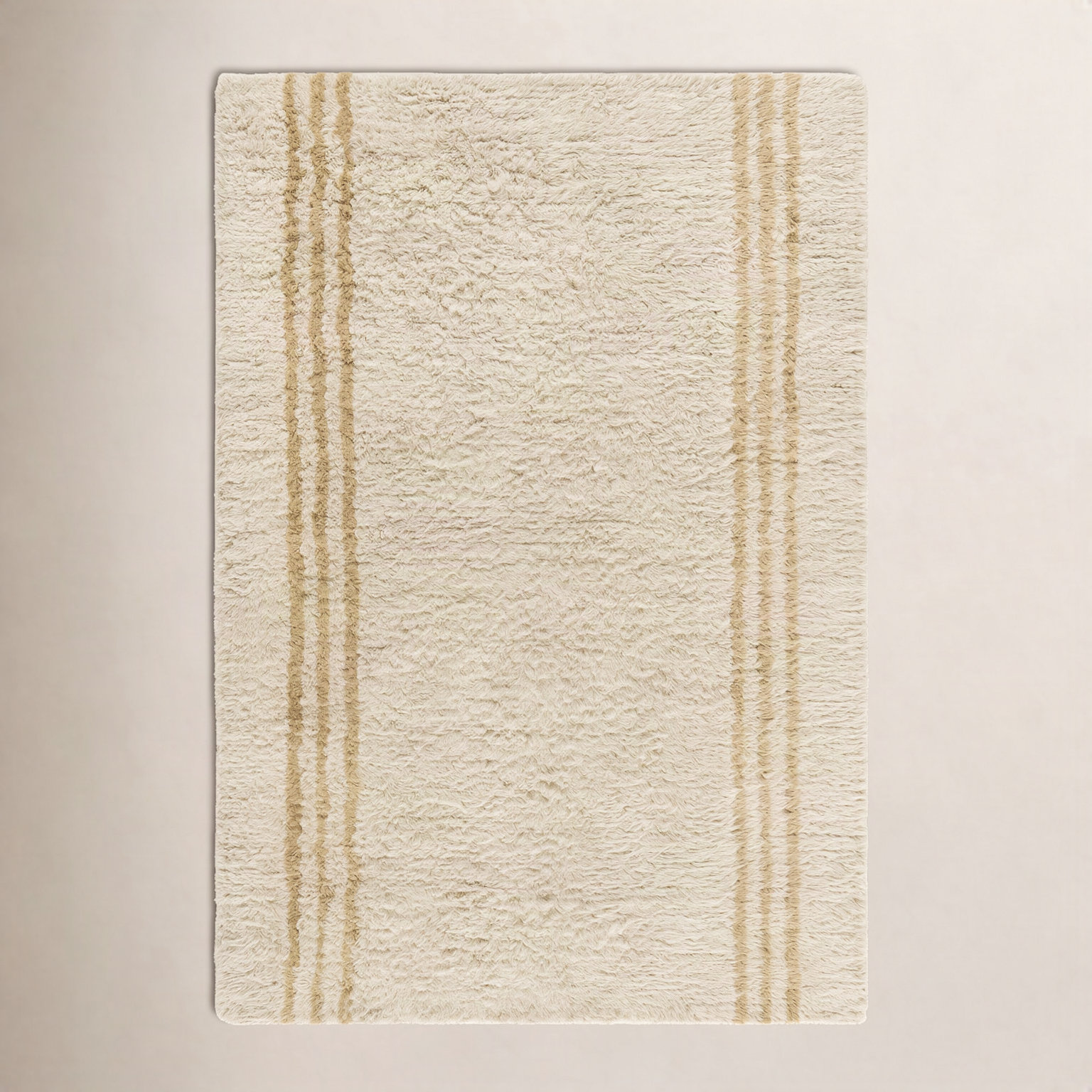 Hand-Tufted Striped Shag Rug, Rectangle 9' x 12'