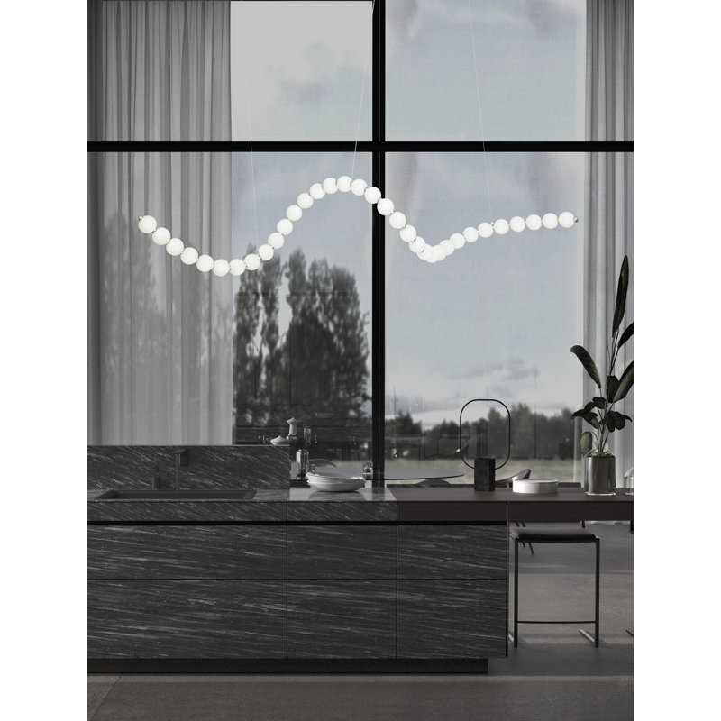 34 - Light Chrome LED Novelty Pendant