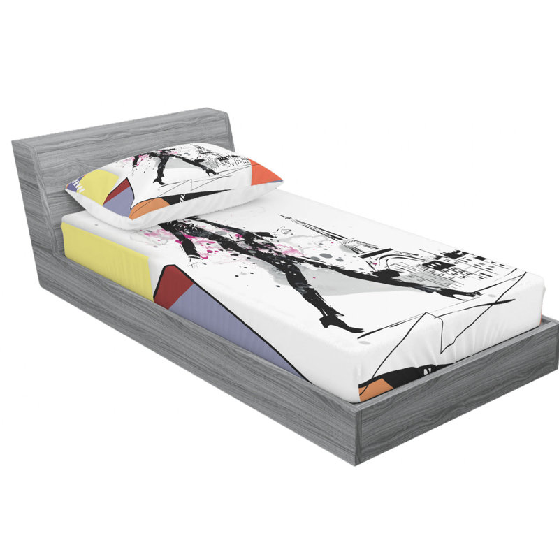 Microfiber Sheet Set, Twin Sheet Set with Fitted Sheet