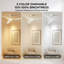 2 ventilateurs de plafond de 52 pouces avec lumières et télécommande - blanc-1249249174-1249249173