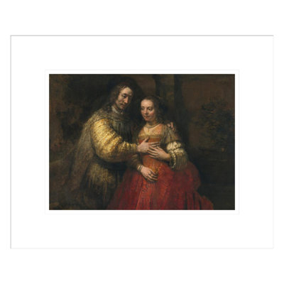 La fiancée juive par Rembrandt van Rijn - Estampe numérique encadrée
