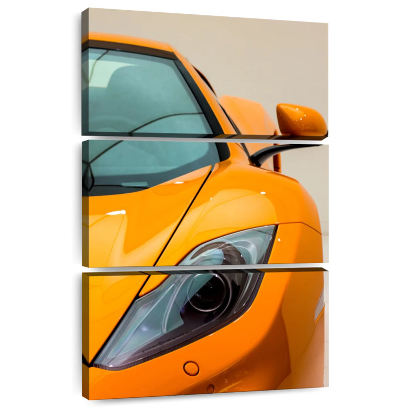 Mehar Orange McLaren 12C Sports Car, 74" H x 48" W