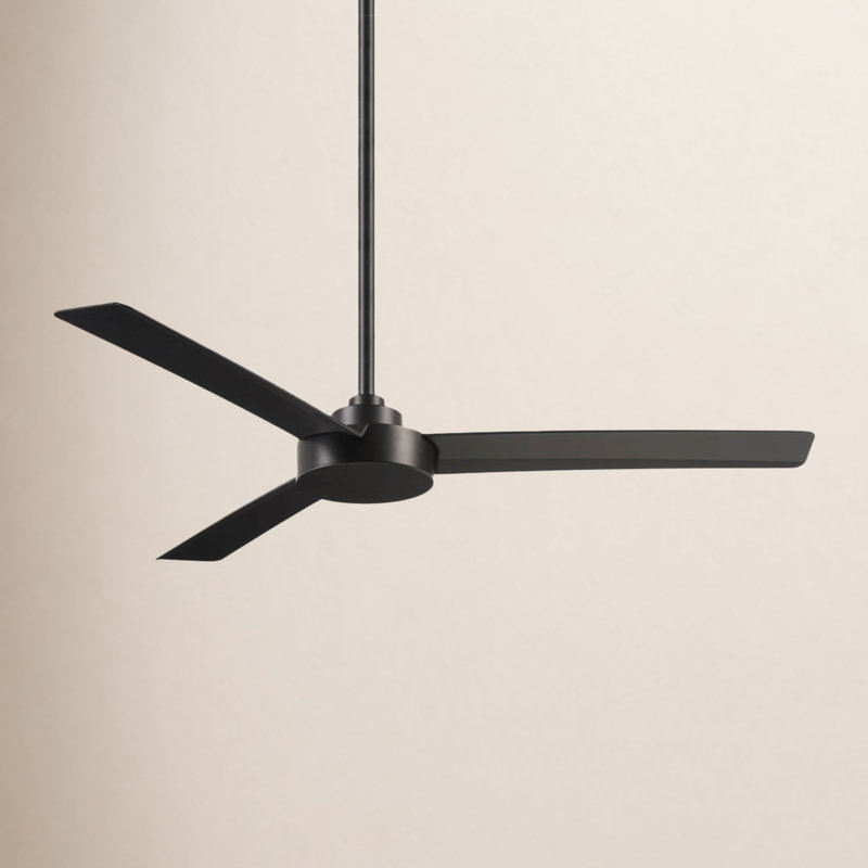 52" Roto 3 - Blade Propeller Ceiling Fan with Wall Control, Coal