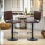 Basharat Vegan Leather Swivel Adjustable Height Stool, Kitchen Chair, Counter Stools
