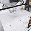 Meuble-lavabo autoportant de 36 po avec lavabo en céramique, portes à fermeture douce, tablettes réglables et 3 tiroirs.-355957007